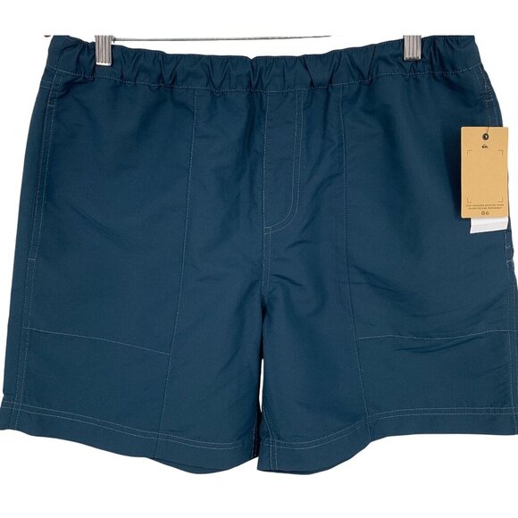 Quiksilver Zero Waist Amphibian Elastic Shorts XL Extra Large Blue Pocket New - Picture 3 of 9